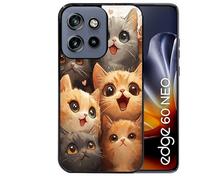 Coque Noire pour Edge 60 Neo et 50 Neo Motif Chat Smile