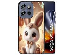 Coque Noire pour Edge 60 Neo et 50 Neo Motif Lapin Ballon