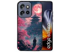 Coque Noire pour Edge 60 Neo et 50 Neo Motif samourai Cerisier