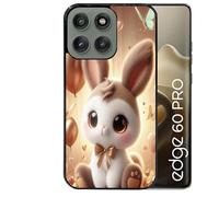 Coque Noire pour Edge 60 Pro Motif Lapin Ballon