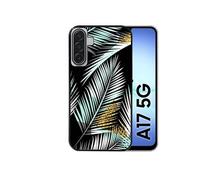 Coque noire pour Galaxy A17 5G avec motif palmier noir
