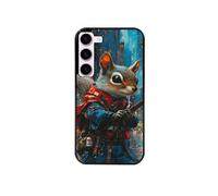 Coque noire pour Galaxy S25 avec motif ecureuil squirrel 2