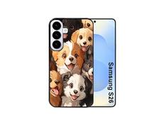 Coque noire pour Galaxy S26 avec motif chien smile