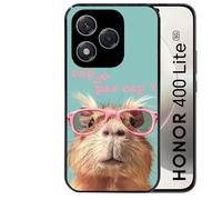 Coque Noire Pour Honor 400 Lite Motif Capybara Lunettes