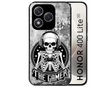 Coque Noire pour Honor 400 Lite Motif Tete de Mort Gamer