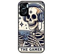 Coque Noire pour Honor 90 Lite Tete de Mort Gamer