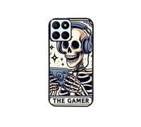 Coque noire pour Honor X6B avec motif tete de mort gamer