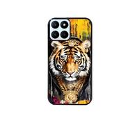Coque noire pour Honor X6B avec motif tigre style hip hop