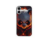 Coque noire pour Iphone 16 avec motif panda very angry