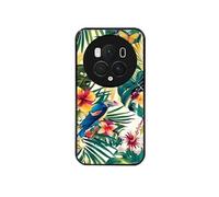 Coque noire pour Magic 6 PRO avec motif perroquet et papillon