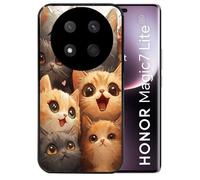 Coque Noire Pour Magic 7 Lite Motif Chat Smile