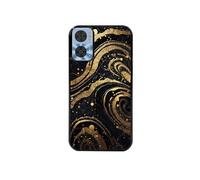 Coque noire pour Moto E13 avec motif marbre noir