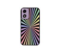 Coque noire pour Moto E14 avec motif tie dye noir