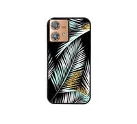 Coque noire pour Moto EDGE 40 NEO avec motif palmier noir