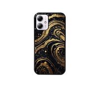 Coque noire pour Moto G54 avec motif marbre noir