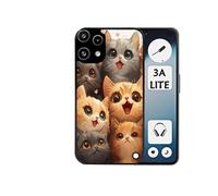 Coque noire pour Nothing phone 3A LITE avec motif chat smile