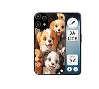 Coque noire pour Nothing phone 3A LITE avec motif chien smile