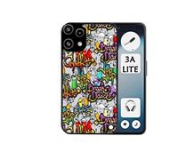 Coque noire pour Nothing phone 3A LITE avec motif tag et graffiti