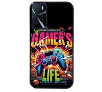 Coque Noire Pour Oppo A16 Et A16s Gamer Life