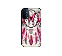 Coque noire pour OPPO A54 5G et A74 5G avec motif dreamcatcher et papillon