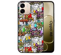 Coque Noire pour Oppo A6 et A6X 4G 5G tag Graffiti
