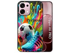 Coque Noire pour Oppo A6 Pro 4G et 5G Motif Foot Color personnalisee