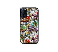 Coque noire pour Oppo A72 4G avec motif tag et graffiti