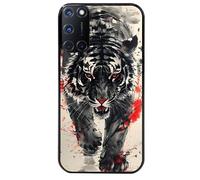 Coque Noire Pour Oppo A72 4g Motif Tigre Japan