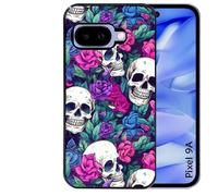 Coque Noire Pour Pixel 9a Tete De Mort Violet