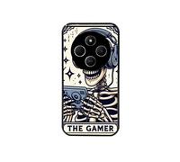 Coque noire pour POCO C75 avec motif tete de mort gamer