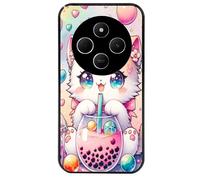 Coque Noire Pour Poco C75 Chat Bubble Manga