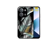 Coque noire pour POCO C85 avec motif palmier noir