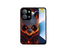 Coque noire pour POCO C85 avec motif panda very angry