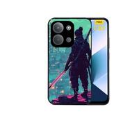 Coque noire pour POCO C85 avec motif samourai New York