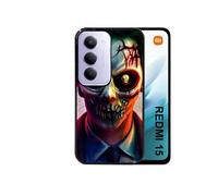 Coque noire pour Redmi 15 4G et 5G motif joker style zombie