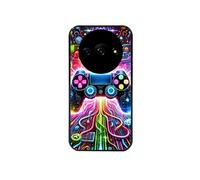 Coque Noire Pour Redmi A3 Motif Gamer Electro