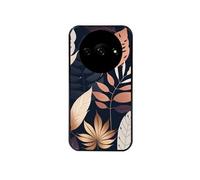 Coque noire pour Redmi A3 avec motif jungle et feuilles