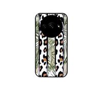 Coque noire pour Redmi A3 avec motif jungle et leopard