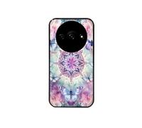 Coque noire pour Redmi A3 avec motif papillon mandala