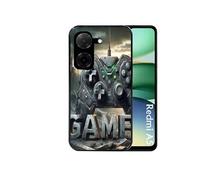 Coque noire pour Redmi A5 4G et POCO C71 avec motif gamer steam