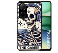 Coque Noire Pour Redmi A5 4g Et Poco C71 Motif Mort Gamer