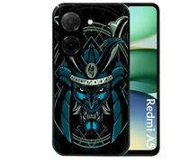 Coque Noire Pour Redmi A5 4g Et Poco C71 Samourai Bleu