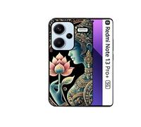 Coque noire pour Redmi Note 13 PRO PLUS 5G avec motif bouddha et lotus