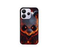 Coque noire pour Redmi Note 14 5G avec motif panda very angry