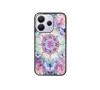 Coque noire pour Redmi Note 14 5G avec motif papillon mandala
