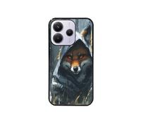 Coque noire pour Redmi Note 14 5G avec motif renard fox des bois