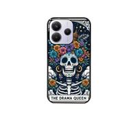 Coque noire pour Redmi Note 14 5G avec motif tete de mort drama queen