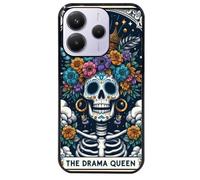 Coque Noire Pour Redmi Note 14 5g Tete De Mort Drama Queen