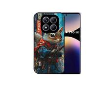 Coque noire pour Redmi Note 14 PRO 4G avec motif ecureuil squirrel 2