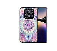Coque noire pour Redmi Note 14 PRO 4G avec motif papillon mandala